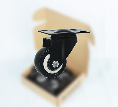 China Flat Free Sewing Machine Caster Wheel Polyurethane Foam No Noise Wheels Swivel Caster 2 Inch Wheels For Air Cooler for sale