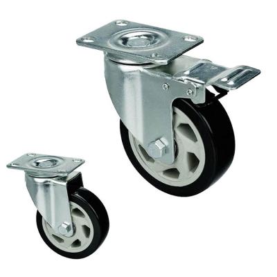 China SWIVEL High Quality And Hot Selling Rts 4 Inch PVC Black Hollow Wheel Swivel Caster Without Lock Trolley Wheels for sale