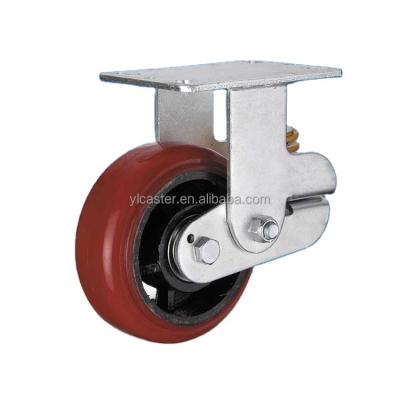 China SWIVEL Huarui China 6 Inch Caster Wheel Swivel Fender Heavy Duty Spring Loaded Caster With Brake for sale