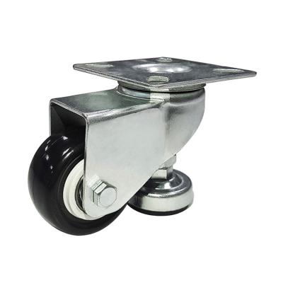 China swivel & Rigid Galvanized Quick-Engage Nylon Flat Caster PA Wheel Pedal Style Heavy Duty Leveling Casters With Foot Support for sale