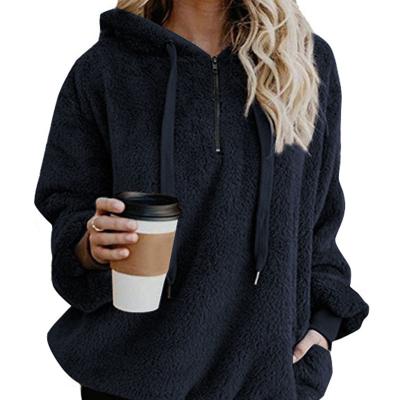 China High quality thick fleece windproof heavyweight hoodie for women for sale