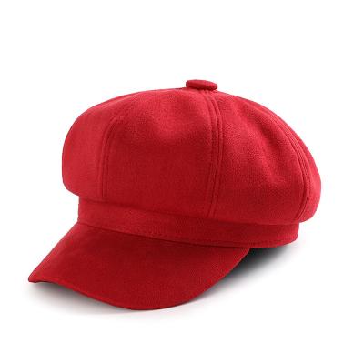 China Fashion Vintage Suede Beret Hats For Lady for sale