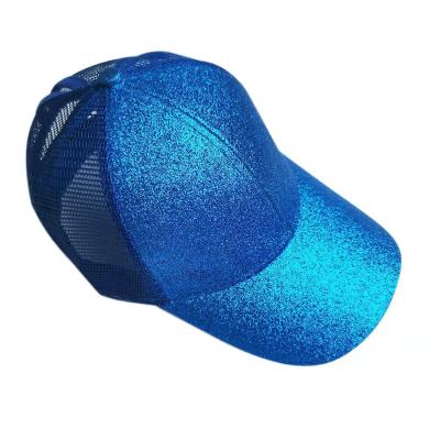 China JOINT Personalized Hats Sport Kids Sequin Ponytail Baseball Cap for sale