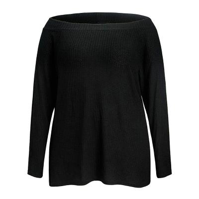 China Breathable Women Knitted Off The Shoulder T Shirts Oversized High Quality for sale