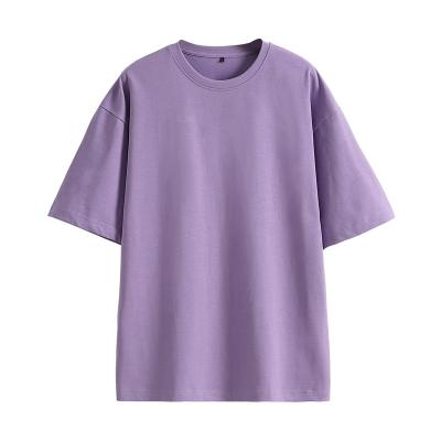 China Breathable 240 Grams Cotton Around Neck Shorts Sleeve Loose Custom Drop Shoulder Oversized Mens T-Shirts for sale