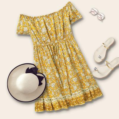 China Breathable Elegant Casual Fancy Floral Dresses for sale