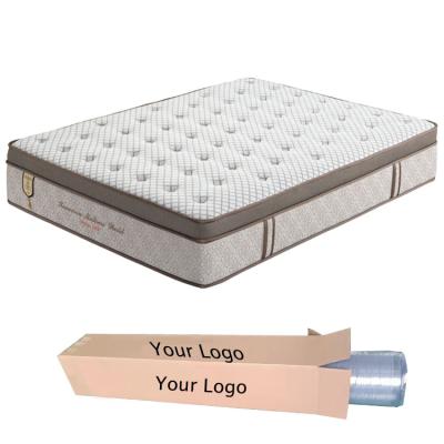 China Hypoallergenic Premium Royal Box Spring Customized Compressed Spring Coil Pocket Hotel Spring Bed 5 Star Bed Mattress for sale