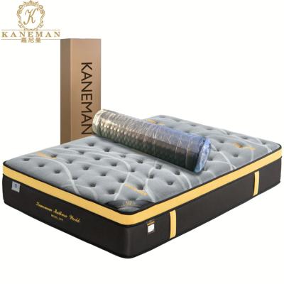 China Hypoallergenic Popular Style 30cm Vacuum Roll Up Pocket Spring Bed Mattress In A Box Roll Packing Mattress In A Box for sale