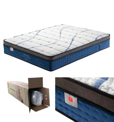 China 12inch Bedroom Furniture Hypoallergenic Luxury Euro King Full Gel Pocket Coil Spring Cool Bed Mattress for sale