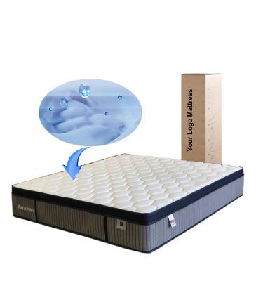 China Luxury Hypoallergenic Queen Queen Latex Pocket Coil Spring Bed Compress Mattress In Box for sale