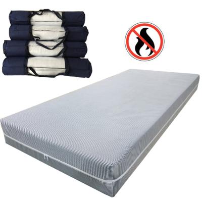 China Massage Cheap Price Fire Retardant Foam Mattress For Truck And Vacuum Bunkbed Roll In Portable Handbag for sale