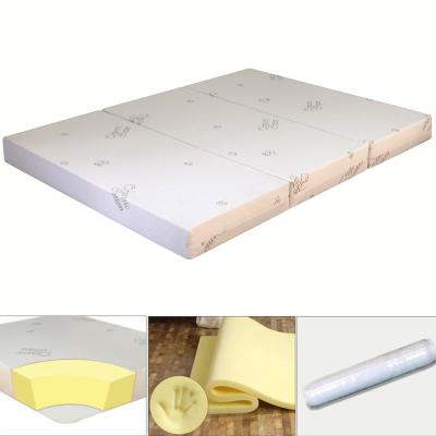 China Foldable Inexpensive Cheap Foam Single Bed Foam Mattress Portable And Triple Foam Mattress for sale