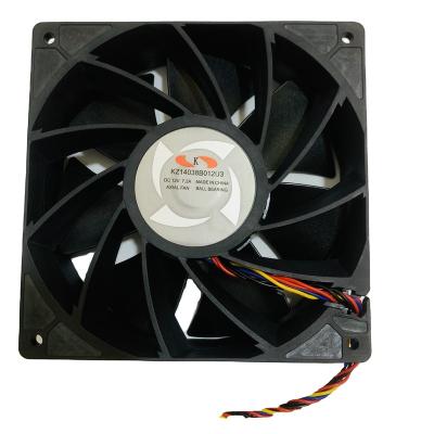 China Axial industrial fan DC 12v 7.2A 7500RPM fan model KZ14038 4pin 6pin computer case fan size140*140*38mm in stock for sale