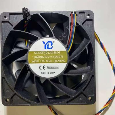 China Brand new computer case in size 120*120*38mm stock axial fan 4.5A ball bearing 12 volt DC brushless computer fan for sale