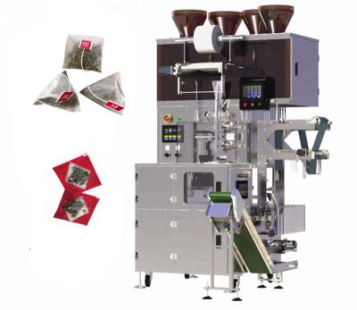 China Food Square Tea Bag Filter / Triangle Tea Bag With String Packaging Machine Bag Making Automatic for sale