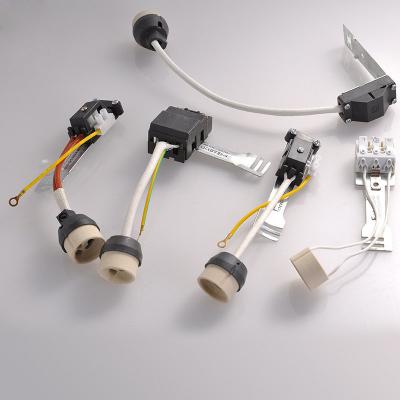 China CE Ceramic GU10 lamp holder lamp holder GU10 lamp holder socket adapter gu10 connector lamp base holder with 15cm wire customize length for sale