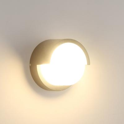 China QLAMP polycarbonate Zhongshan guzhen new led wall lights IP65 outdoor round shape led wall lamp 12w led light for wall for sale