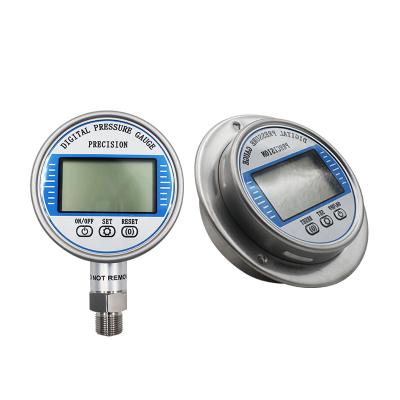 China Stainless Steel Case 100mm LCD Display Digital Pressure Gauge Air Pressure Gauge Water Pressure Gauge for sale