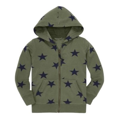 China Autumn Winter Baby Unisex Fashion Breathable Star Print Breathable Zipper Hoodie for sale