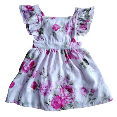 China Wholesale Children's Embroidery Daisy Floral Tulle Dresses Summer Babies' Sleeveless Tutu Dress Girl's Casual Strap Washable for sale