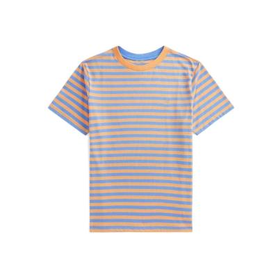 China New Design Baby Boy Breathable Summer Breathable Cotton-Blend Tank Tops Striped Tees for sale