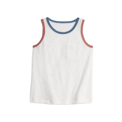 China Breathable Best Supplier Breathable Summer Toddler Boys Knit Cotton Tops Tank for sale