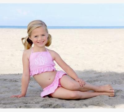 China 2016 Cotton Boutique Girl Cotton Bikini Sets Children Swimwear Sets Baby Kids Washable Washable Cotton Bikini Girl Set for sale