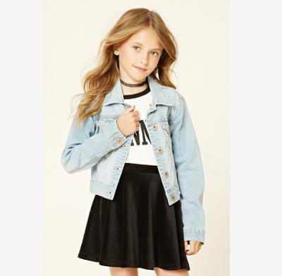 China Latest breathable fashion 2016 wholesale breathable European and American children's jeans jacket and for girls for sale