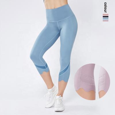 China 2020 New Breathable Yoga Sports Pants Womens High Rebound Tight Motion Capri Leggings for sale