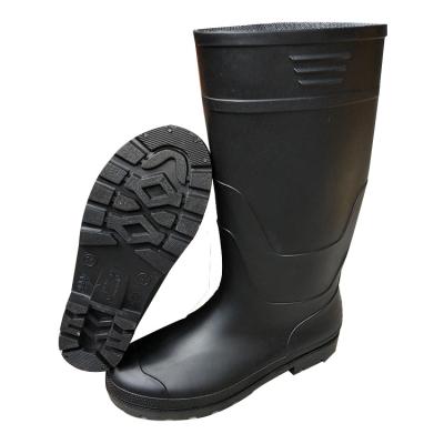 China PVC Italy Pattern Black Matte Finish Light Duty Rain Boots Without Steel Toe Without Steel Midsole for sale