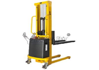 China Yellow Single Mast  Pallet Stacker Truck Manual Walking Electric for sale