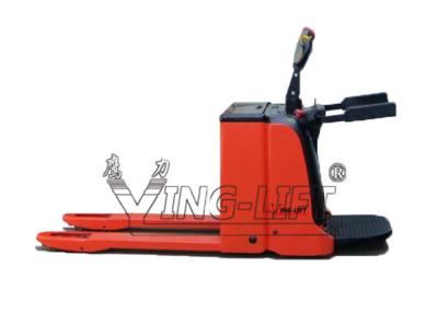 China Red Power Pallet Truck with 2200KG and 2500KG Capacity , Ride on Material Handler Equipment for sale