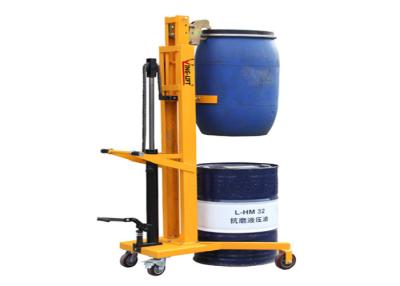 China Heavy Duty Two Stage Pedaled Hydraulic Drum Dumper Truck , Lifting Height 1100mm for sale