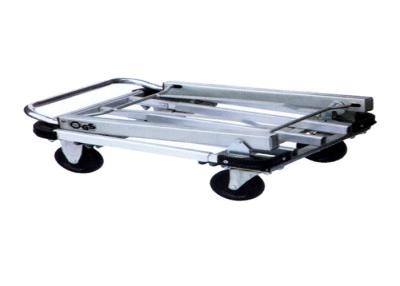 China 150kg Aluminum Hand Truck Trolley For Library With 2 Swivel And Fixed Castors for sale