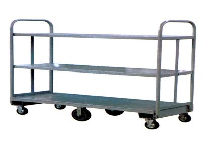 China U - shape Six  Wheel Hand Truck Platform Trolley 900kg  , 3 Tier Trolley Cart for sale