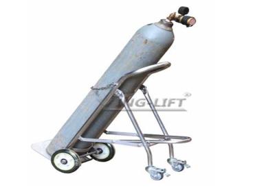 China Stainless Steel Hand Truck Trolley for Transporting Oxygen and Acetylene Cylinder for sale