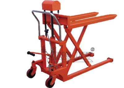 China 500kg Hydraulic Scissor High Lift Pallet Truck / Mobile Material Handling Equipment for sale