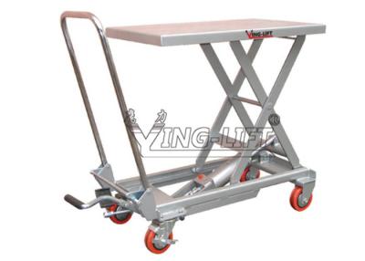 China Portable Lifting Table Equipment 100kg Capacity / Aluminum Manual Lift Table Cart for sale