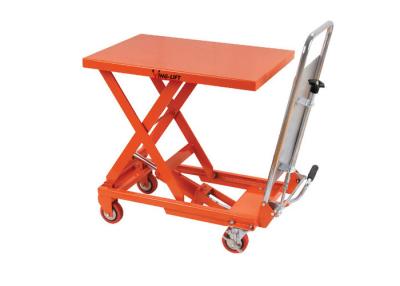 China Steel Foldable Handle Lifting Table Equipment  , Small Scissor Lift Table for sale