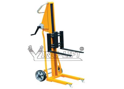 China Industrial Fork Lift Hand Winch Stacker For Factory With 120kg Lifting Capacity for sale