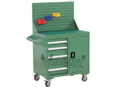 China 500kg Capacity Warehouse Storage Equipment , Two Shelves Movable Tool Box Cart for sale