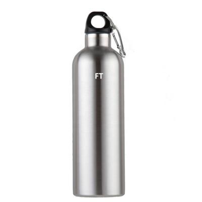 China Premium Business Quality Small Double Mouth Wall Vacuum Insulated 600ml Sports Water Bottle Metal Bottle With Carabiner Clip For Mounting for sale