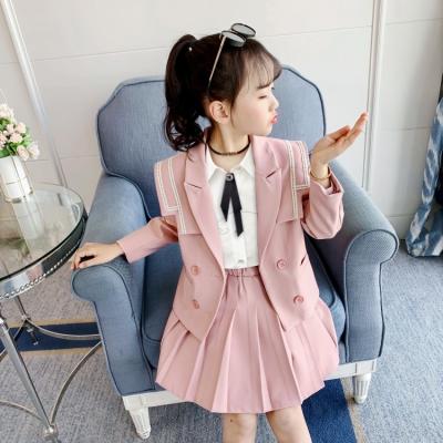 China 2021 New Design Girls Suits Kids Navy Collar Dress for sale