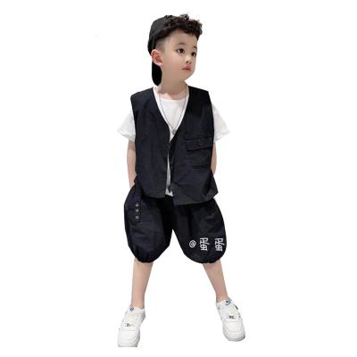 China New Polyester/Cotton Children's Summer Suits In Big Two-Piece Summer Children's Fashion Big Children's Clothing for sale