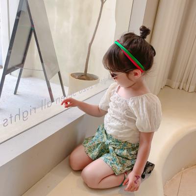 China 2021 Breathable Children Summer Outerwear Girls Breathable Breath Sleeve Top Shirt for sale