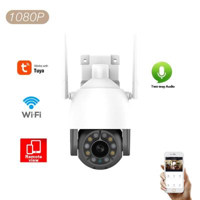 China Night Vision 2MP Outdoor Wifi IP Security Surveillance Network PTZ Camera P2P Two Way Audio Cam Tuya Smart for sale