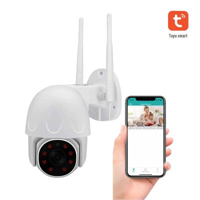 China NIGHT VISION 2inch Tuya Smart 360 Degree 1080P PTZ Wifi Security IP CCTV Outdoor Wireless System Camera for sale