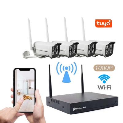 China NIGHT VISION Enxun 1080P Wifi 4 Channel CCTV NVR System Kit 2MP Wireless Infrared Night Vision IP Network Camera Kit for sale