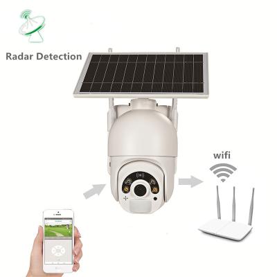 China Enxun 2inch Wifi 2MP Mini Solar Energy PTZ Security NIGHT VISION Wireless CCTV HD Backup IP Camera With Battery for sale