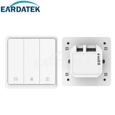 China 1/2/3 In-Wall Earda Smart Strip Push Office Wifi Tuya Curtain Switch Touch Screen Light Wall Switch Home White 86*86*43 Best Selling for sale